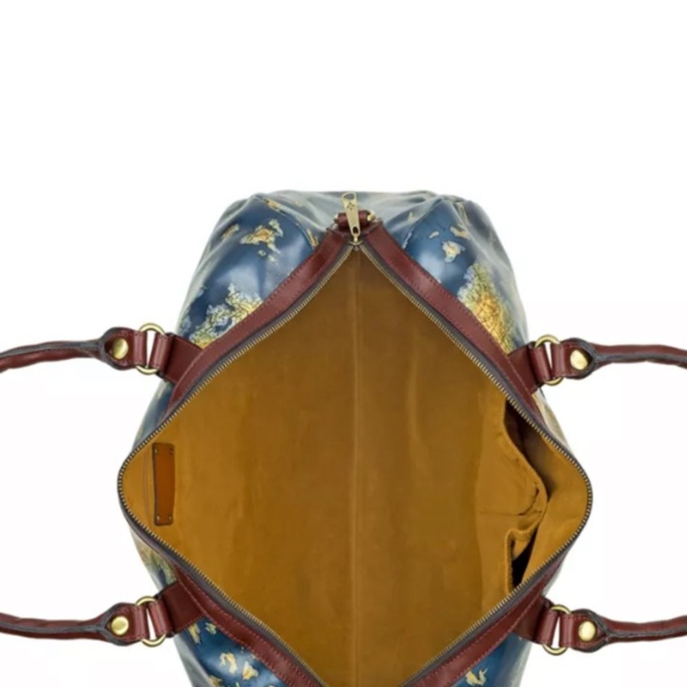 Patricia Nash Milano Weekender Duffel in Greek Map print - Picture 4 of 11